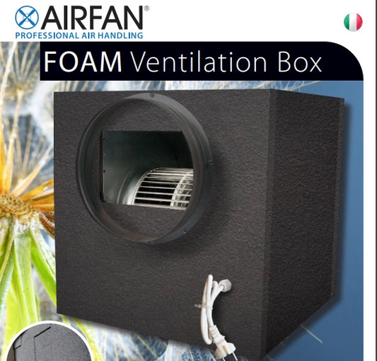airfan thermo foam box aspiratore cassonato 2000 m3h professionale silenziato